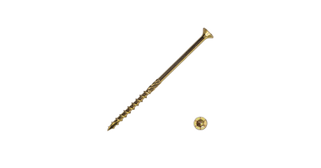 Саморез конструкционный 5,0х90, TORX 25, потай, желтый цинк