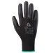 Перчатки нейлон, полиуретановое неполн. покрытие, р.M, черные, Jeta Safety