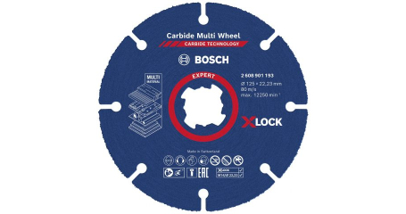 Круг отрезной 125х2.5x22.2 мм дерево, пластик, гипсокартон X-LOCK Carbide BOSCH