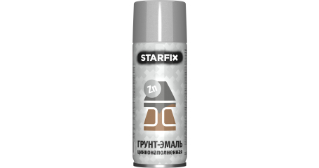 Грунт-эмаль цинконаполненная STARFIX серебристая, 520 мл