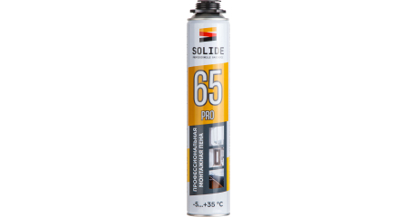 Пена монтажная профессиональная всесезонная SOLIDE Foam Pro 65 (750мл)