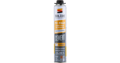 Клей-пена полиуретановая професс. SOLIDE Cement (850 мл)