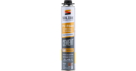 Клей-пена полиуретановая професс. SOLIDE Cement (850 мл)