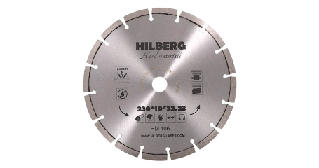Алмазный круг 230х22,23 мм по ж/бетону Hard Materials HILBERG