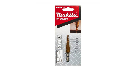 Сверло по металлу шестигр. 12.0х HSS TIN ступенчатое, прямой желобок MAKITA
