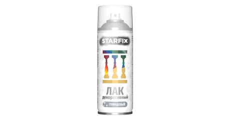 Лак декоративный акриловый прозрачный STARFIX 520мл