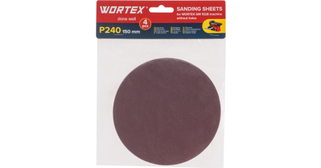 Шлифлист 150мм P240 без отв. 4 шт. для станка WORTEX GM 1528