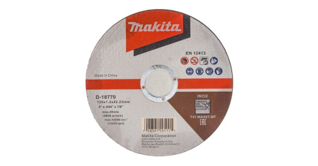 Круг отрезной 125х1.2x22.2 мм для стали/нержавеющей стали плоский WA60T MAKITA