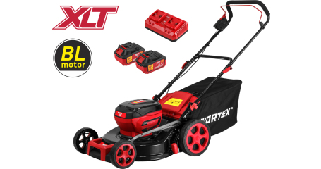 Газонокосилка аккумуляторная WORTEX CLM 4536 в кор. XLT SET БЕСЩЁТ.ДВИГ., 18В+18В, шир.460 мм