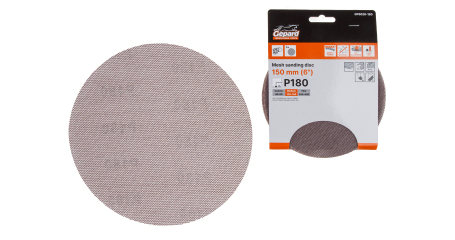 Шлифлист 150мм круг Р180 сетка, самосцепл. 5шт. GEPARD (GP5020-180)