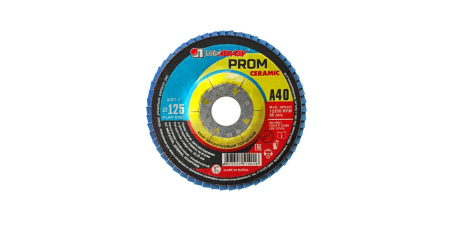 Круг лепестковый 125х22мм А40 плоск. КЛТ1 PROM CERAMIC LUGAABRASIV