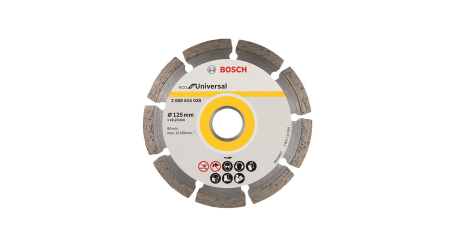 Алмазный круг 115х22 мм универс. сегмент. ECO UNIVERSAL BOSCH