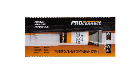 Клей универсальный секундный(3 г) на мульти-карте  (упак. 12 шт.) Proconnect