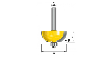 Фреза с подш.28,6х12,7х8х32х2Т MAKITA