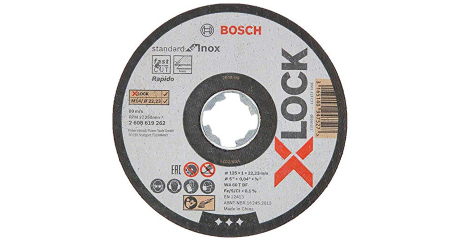 Круг отрезной 125х1.0x22.2 мм для нерж. стали X-LOCK Standard for Inox BOSCH