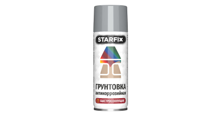 Грунтовка антикоррозийная серый STARFIX 520мл (7040)