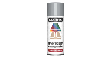 Грунтовка антикоррозийная серый STARFIX 520мл (7040)