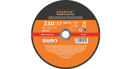 Круг отрезной 230х2.0x22.2 мм для металла STARTUL STANDART