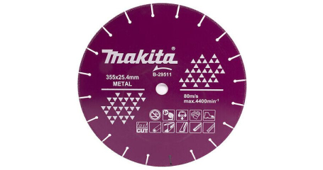 Алмазный круг 355х25.4 мм по металлу сегмент. MAKITA