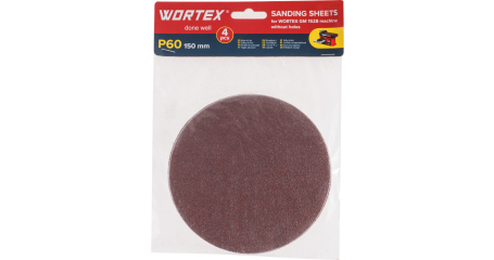 Шлифлист 150мм P60 без отв. 4 шт. для станка WORTEX GM 1528