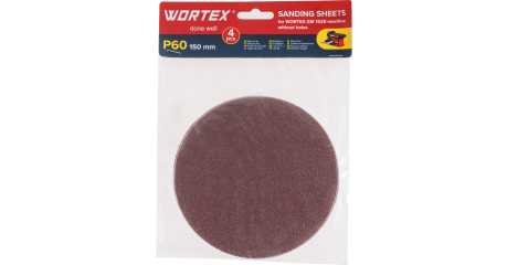 Шлифлист 150мм P60 без отв. 4 шт. для станка WORTEX GM 1528