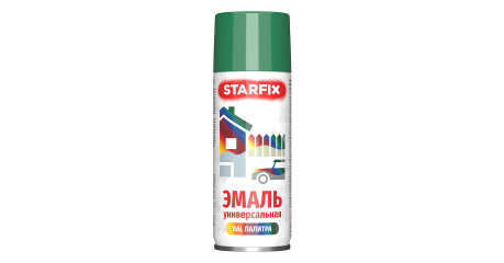 Краска-эмаль аэроз. универсальная зеленый STARFIX 520мл (6029)