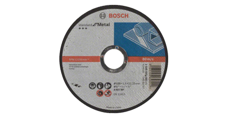 Круг отрезной 125х1.6x22.2 мм для металла Standart BOSCH