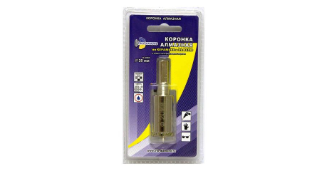 Коронка алмазная  d 20 мм по керамике и кафелю TRIO-DIAMOND