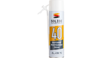 Пена монтажная бытовая всесезонная SOLIDE Foam 40 (500мл)