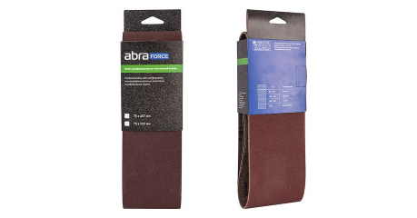 Шлифлента 75х457  P180 ткань 3 шт. ABRAforce