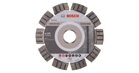 Алмазный круг 125х22 мм по бетону сегмент. Turbo BEST FOR CONCRETE BOSCH
