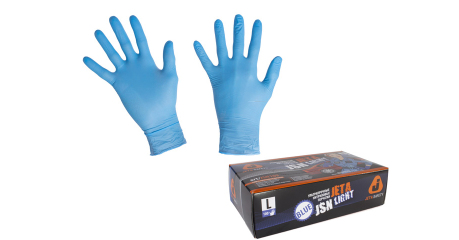 Перчатки нитриловые Light, р-р 9/L, синие, уп. 50 пар, Jeta Safety