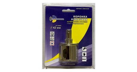 Коронка алмазная  d 42 мм по керамике и кафелю TRIO-DIAMOND